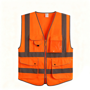 多袋款反光背心可印字 反光马甲多色可选