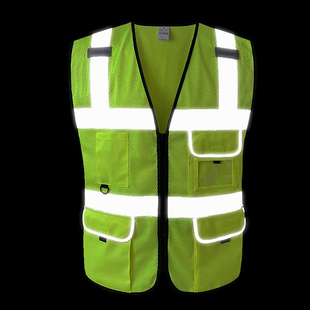 网布透气反光背心施工交通安全荧光骑行马甲