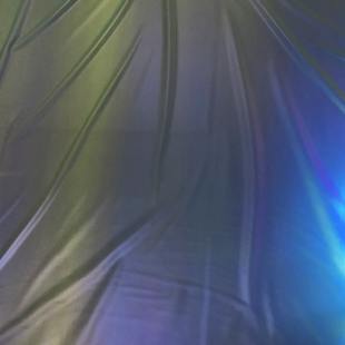 黑色全彩炫彩化纤/弹力反光布面料